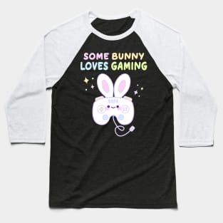 Cute Gamer Easter Bunny Kawaii Game Controller Baseball T-Shirt